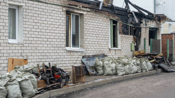 Professional Fire Damage Removal technician working in Hanover, OH